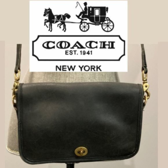 Coach Handbags - Coach Vintage All Leather Classic Crossbody Everyday Bag